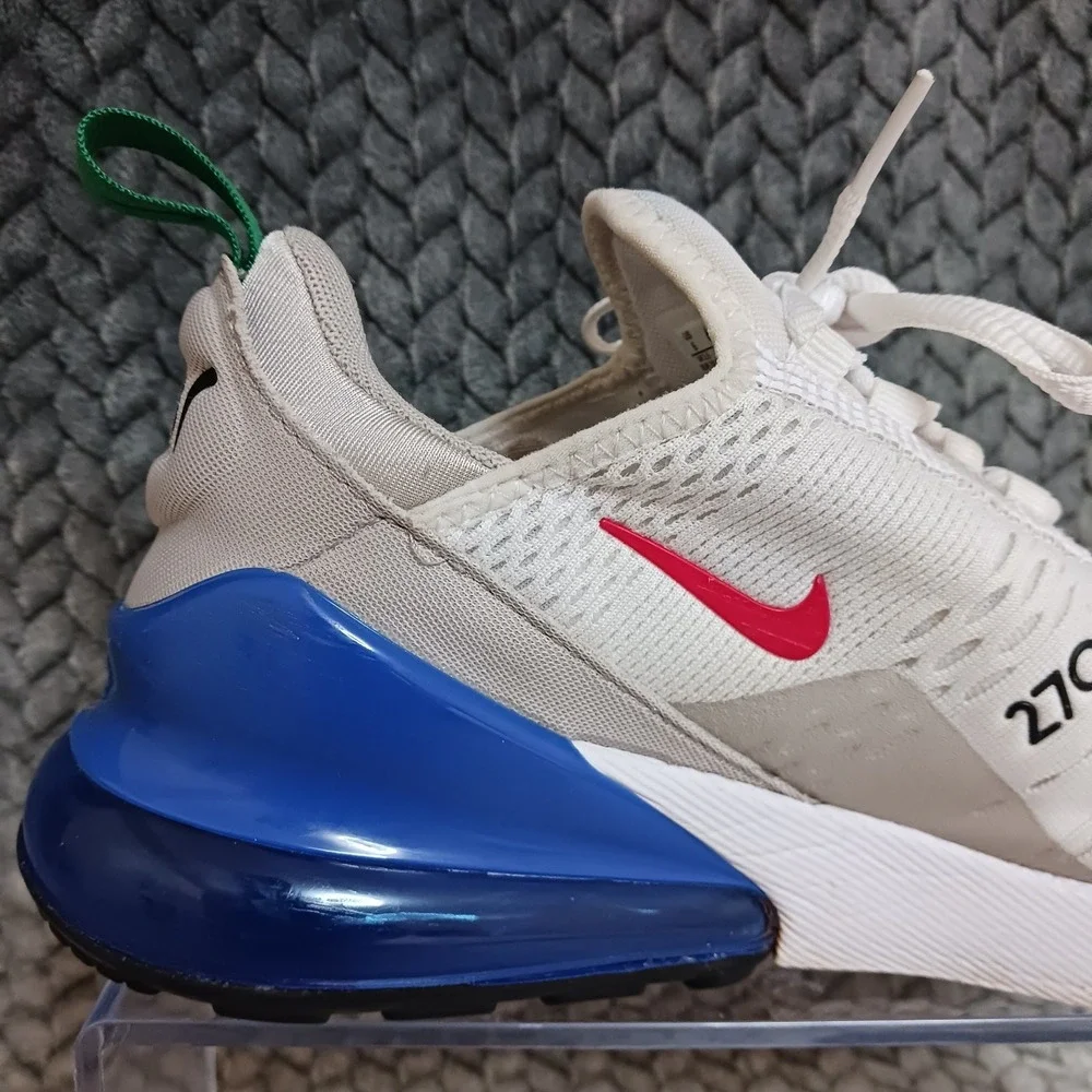 Nike Air Max 270 White Game Royal Men's Walking Running Sneakers Shoes Size 6